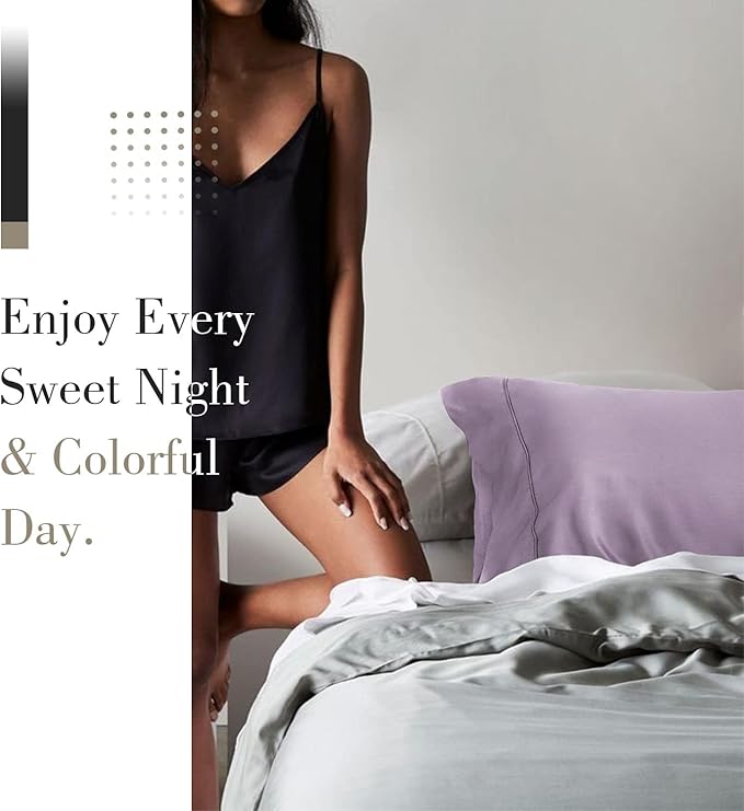 WishSmile Cooling Queen Pillowcases Set of 2 Breathable Cool Silky Soft Rayon - Image 6