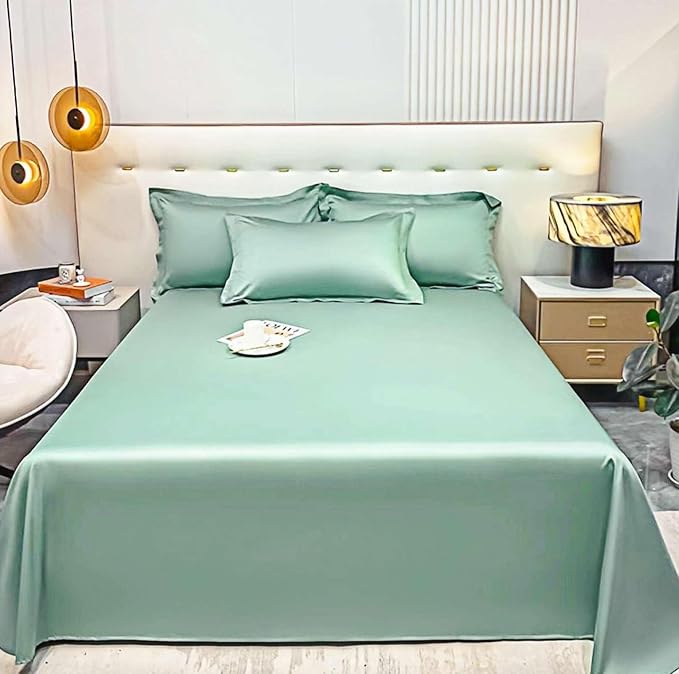 Queen Size Flat Sheet Only, Soft 300 Thread Count 100% Cotton Sheets, Cooling & by Unknown