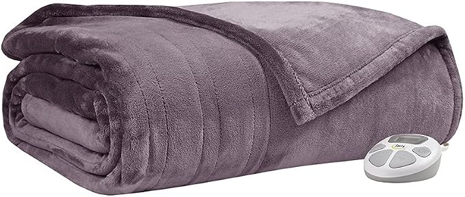 Serta Luxuriously Soft Plush Electric Blanket Fast Heating Cozy Cover, Safety - Image 6