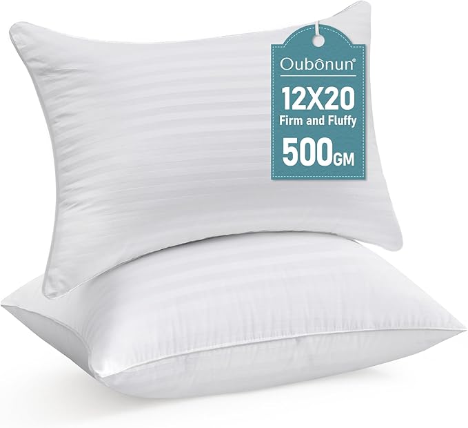 Oubonun 12 x 20 Throw Pillow Inserts, Firm and Fluffy Decorative Square Pillows by Oubonun