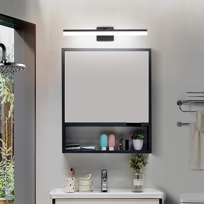 SOLFART 24 inch LED Modern Black Bathroom Vanity Lights Over Mirror Vanity - Image 2
