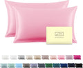 Silk Pillow Cases 2 Pack, Soft Breathable and Sliky Standard Size Pillow Cases by Suatien