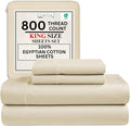 King Sheets Deep Pocket King Sheet Set, 100% Cotton Bed Sheets, 800TC 4PC by CHATEAUHOMECOLLECTION