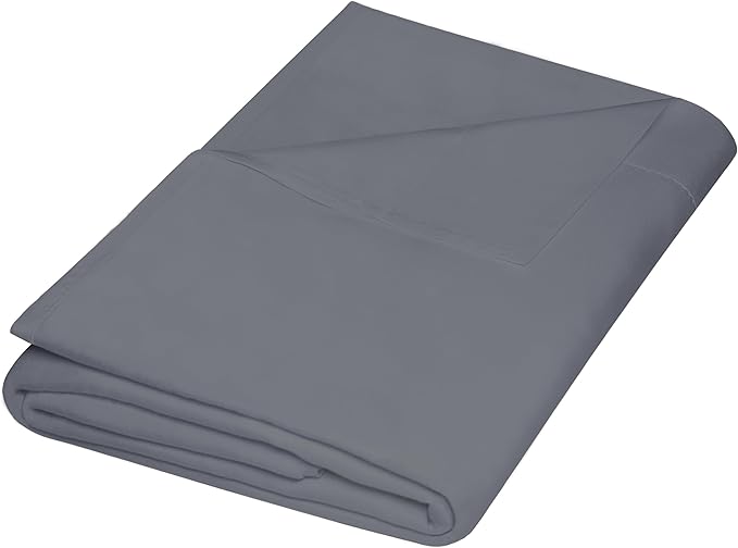 ZPECC Queen Flat Sheet Only 1 Pack, Durable Dark Gray Top Bed Sheets by ZPECC-ABrandThatHasBeenFocusedOnBabyProductsFor18Years