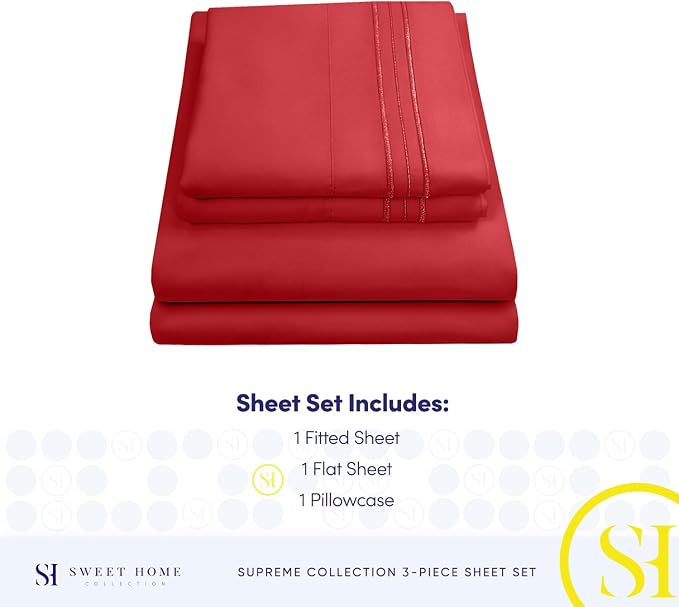 Twin XL Sheets - Breathable Luxury Sheets - 1800 Supreme Collection Extra Soft - Image 4