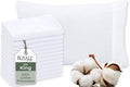 Royale Linens White Cotton Pillow Cases King Size Set of 12 by ROYALELINENS