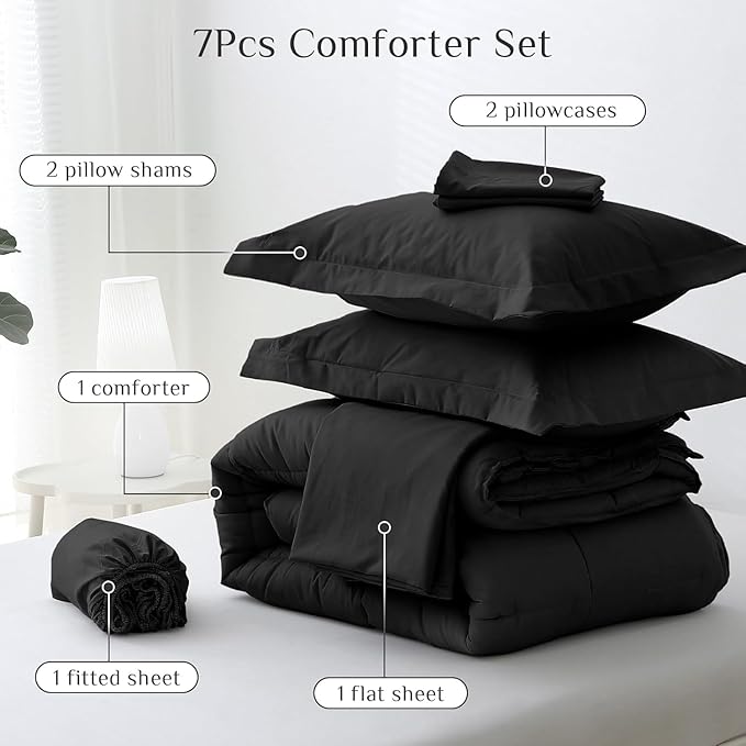 JOLLYVOGUE Oversized Queen Comforter Set, Ultra-Soft Bed in a Bag Oversized - Image 5
