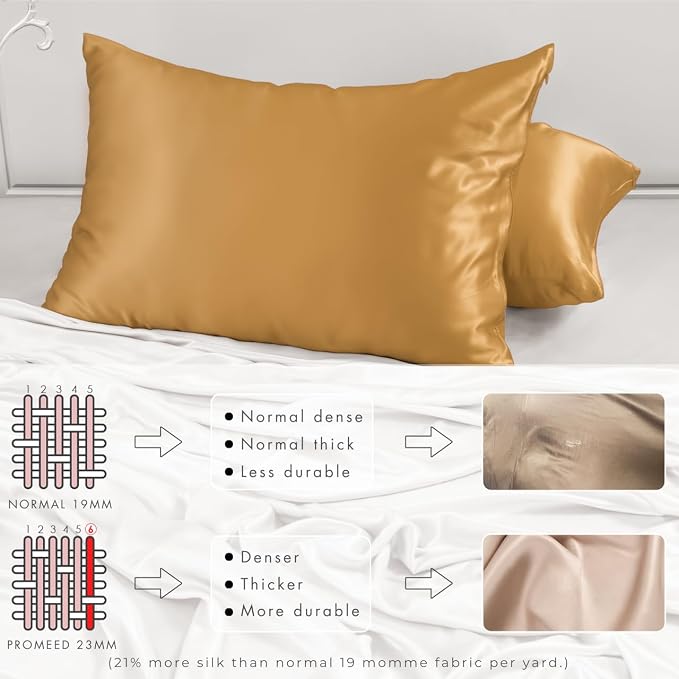 PROMEED 23 Momme Mulberry Silk Pillowcase - Image 4