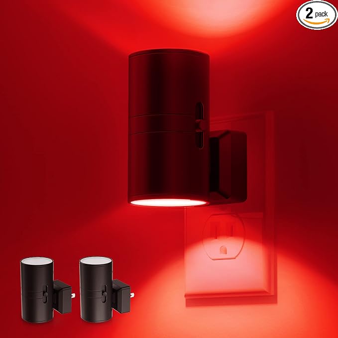 L LOHAS LED Red Night Light, Night Lights Plug into Wall, LED Night Lights by LLOHASLED