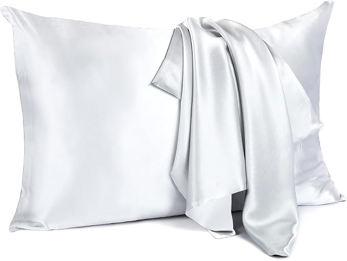 MANSPHIL Gray Queen 6A Mulberry Silk Pillowcase by MANSPHIL