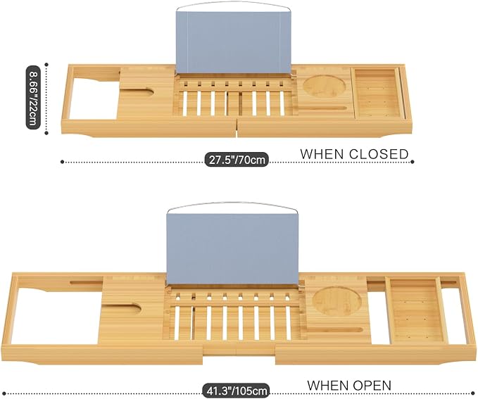 Sen Yi Bao Luxury Bamboo Bathtub Tray - Image 2