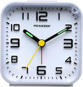 Peakeep 3D Numbers No Tick-Tock Analog Alarm Clock by PEAKEEP
