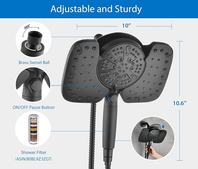 INAVAMZ Black Shower Heads - Image 5