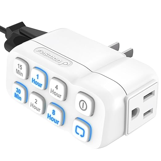 Fosmon Countdown Plug-in Timer Dual Outlet, Indoor Light Timer by Fosmon