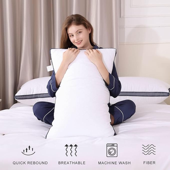 Meoflaw Pillows for Sleeping, Luxury Hotel Pillows Standard Size Set of 4 - Image 6