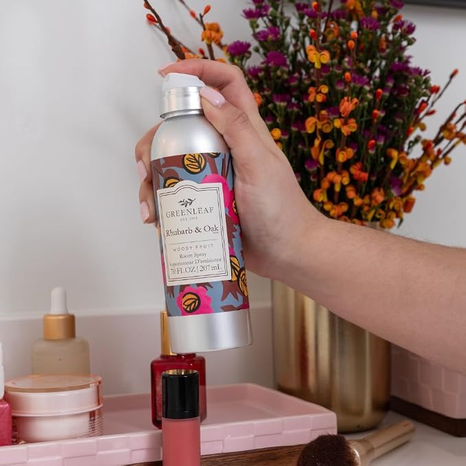 Greenleaf Gifts Rhubarb & Oak Scented Room Air Freshener Spray | Non-Aerosol 7 - Image 5