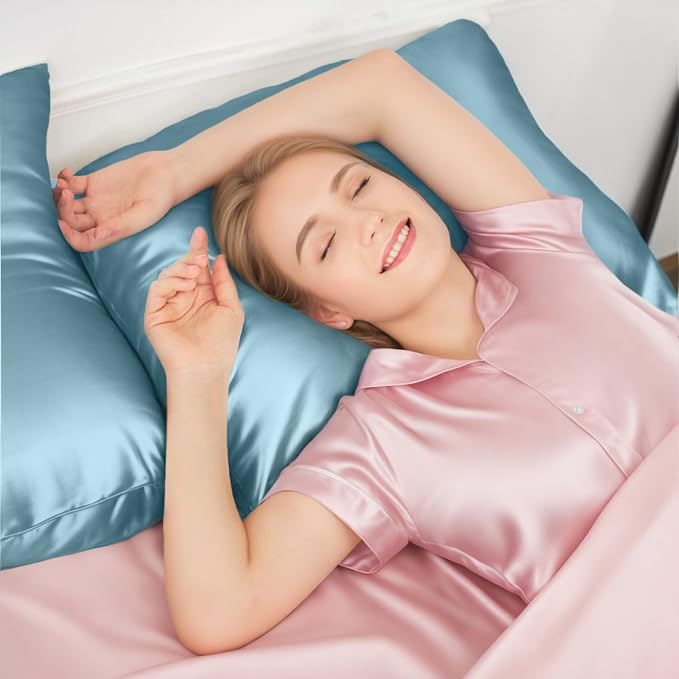 INSSL Silk Pillowcase for Women, Mulberry Silk Pillowcase for Hair and Skin and - Image 2