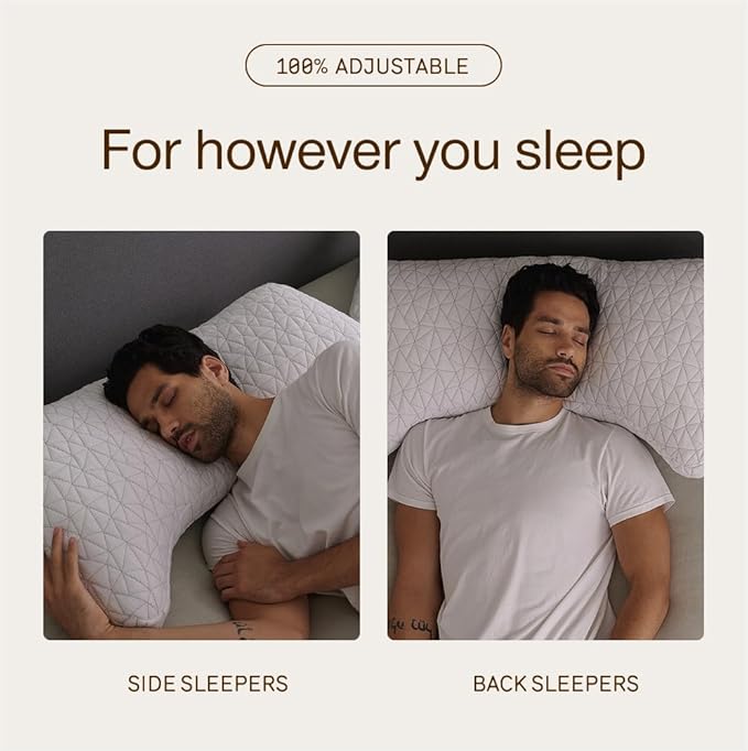 Coop Home Goods Original Crescent Adjustable Pillow, King Bed Pillows - Image 4