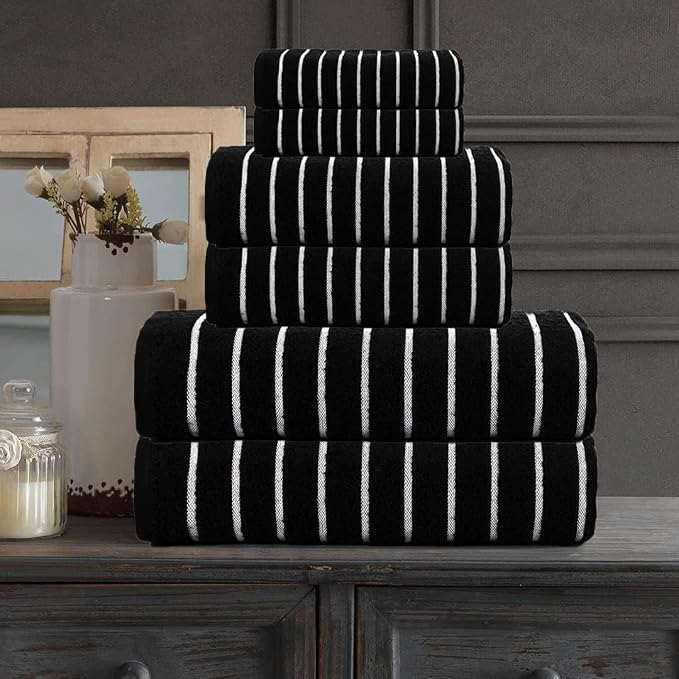 CASA COPENHAGEN Ecstatic 6Pcs 100% Egyptian Cotton Large Designer Towels Gift - Image 4