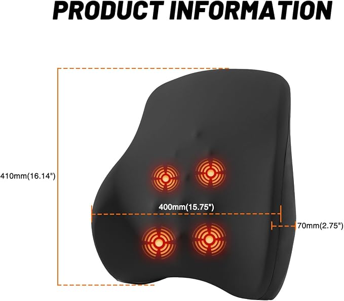 lumbar support pillow for office chair lumbar support pillow for car Heated - Image 6