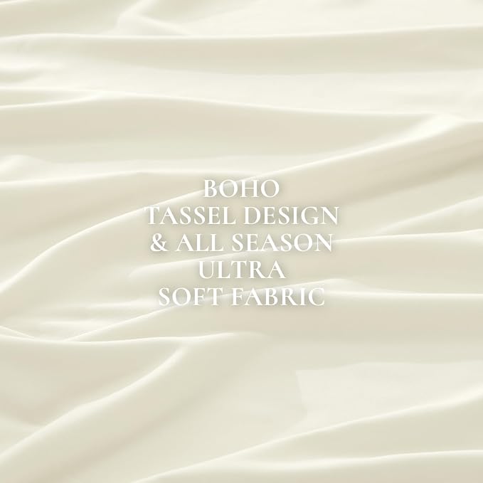 Andency California King Comforter Set Ivory - Image 9