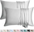 100% Silk Pillow Cases 2 Pack King Size Mulberry Silk Pillowcase by WLOSJ