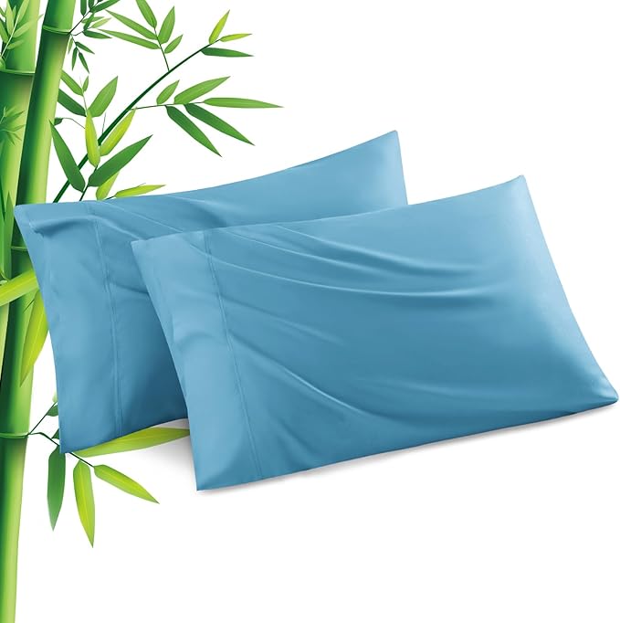Pillowcases Queen Size 2 Pack, Viscose Cooling Pillow Cases by JamRest