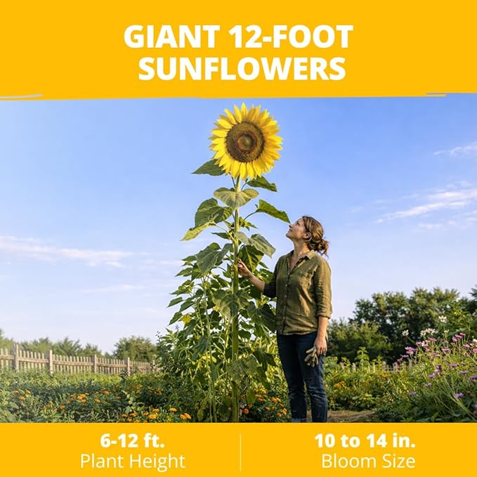 HOME GROWN Sunflower Seeds to Plant | 520+ Giant Mammoth Sunflower Seeds - Image 2