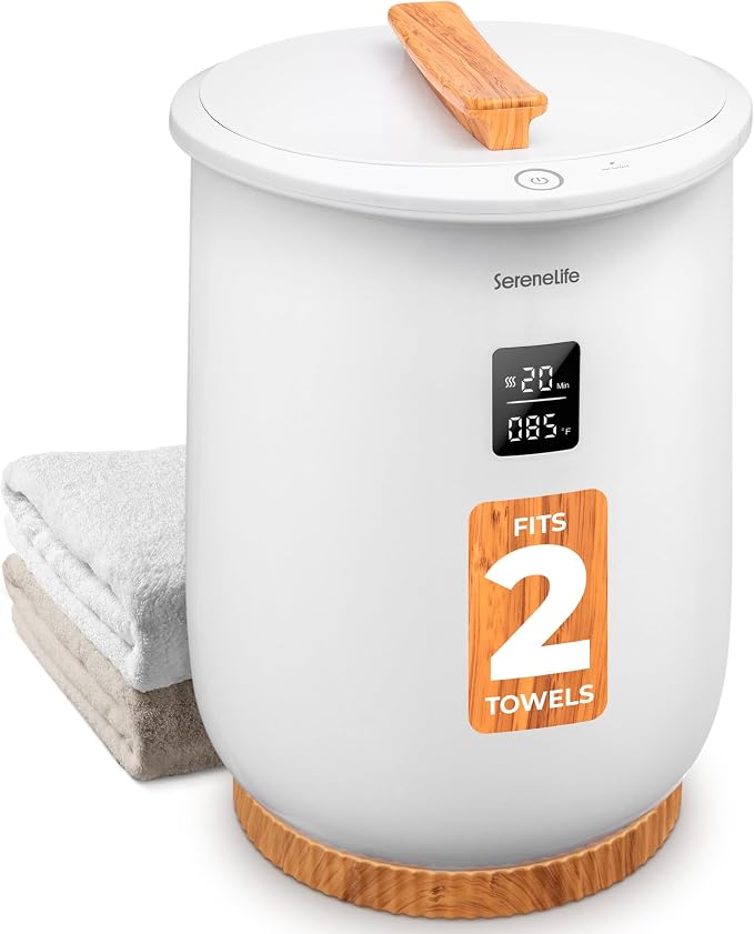 SereneLife Digital Display Bucket Towel Warmers, Luxury Towel Heater Gifts by SereneLife