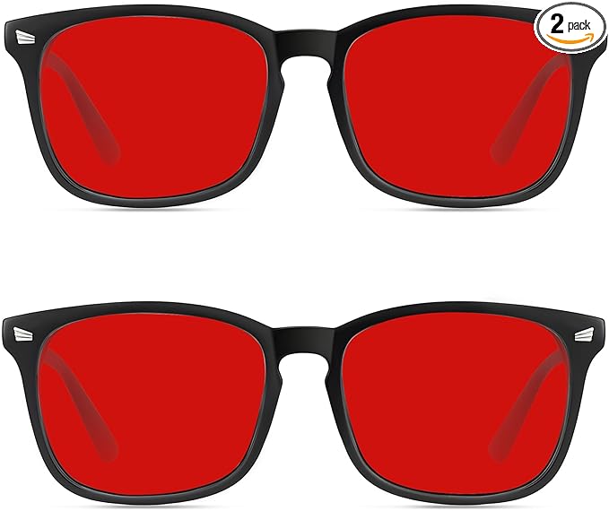 Red Lens Glasses Blue Light Glasses by Wintoo