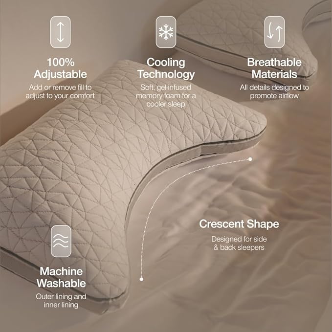 Coop Home Goods Eden Crescent Bed Pillow - Image 3