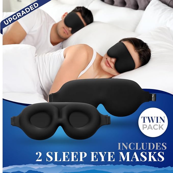 Sleep Mask - Eye Mask for Sleeping - Patented, 100% Blackout, Zero Pressure - Image 7