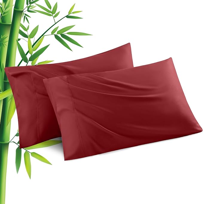 Pillowcases King Size 2 Pack, Cooling Viscose from Bamboo Pillow Cases by JamRest