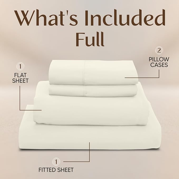 Utopia Bedding Full Size Sheet Set – 4 Piece Bed Sheets, Soft and Breathable - Image 3