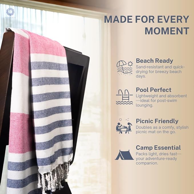 Cotton Turkish Beach Towel - Image 3