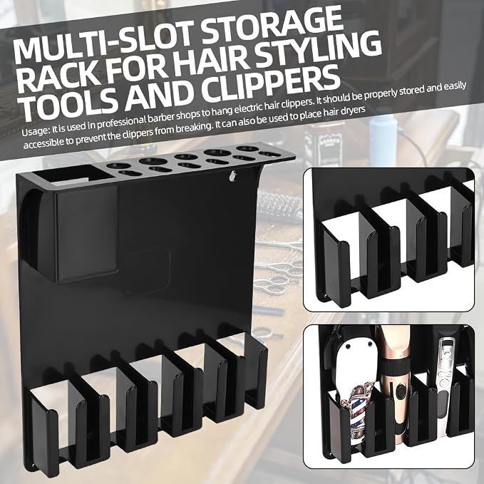 Clipper Holders Barbers Organizer, Curling Irons - Image 2