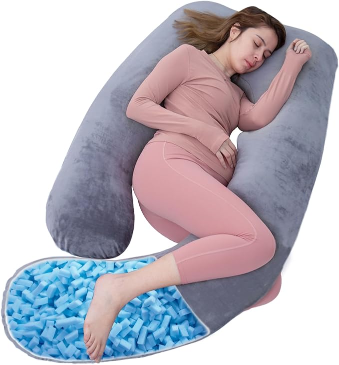Shredded Memory Foam Body Pillow, Pregnancy Pillows by ASAWESLING