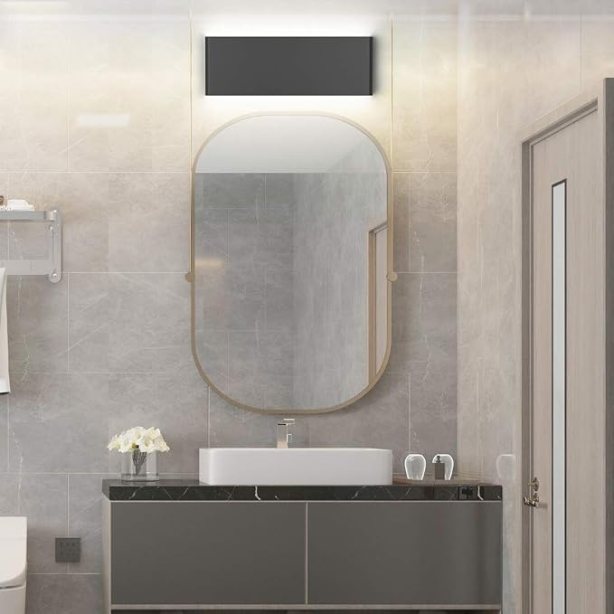 Aipsun 15.8in Black Modern Vanity Light Up and Down LED Vanity Light - Image 3