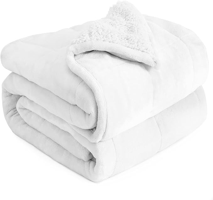 Cottonblue Sherpa Fleece Weighted Blanket 15 lbs by Cottonblue