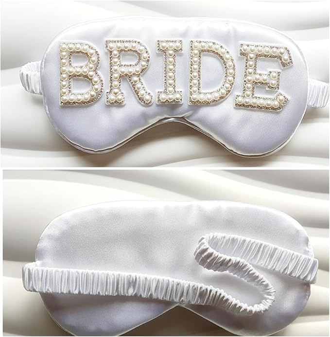 Bride Eye Mask, Pearl Bridal Shower Gifts to Adjust Night Sleep, Sleeping Maskes - Image 4
