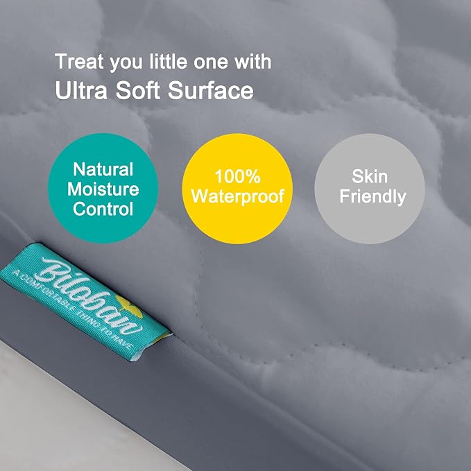 2 Pack Crib Mattress Protector Sheets, Fitted Waterproof Mattress Pad Cover - Image 6