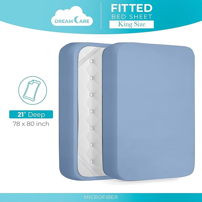 DREAMCARE King Fitted Sheet Only - Image 4