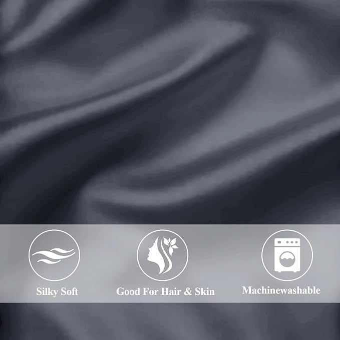 Queen Satin Pillowcase for Hair 2pc, Similar to Silk Pillow Cases, Easier Care - Image 5