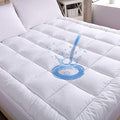 WhatsBedding Waterproof Mattress Pad Twin XL Size Cotton Top Down Alternative by WhatsBedding
