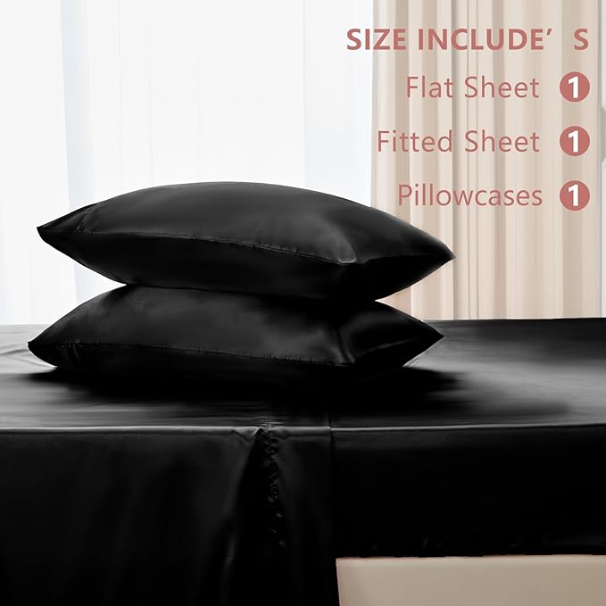 CozyLux Satin Sheets Twin XL Sheets - Image 6