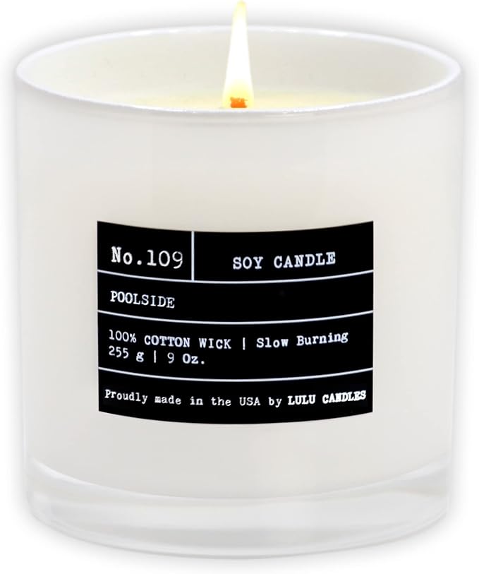 Lulu Candles | Poolside | Luxury Scented Soy Jar Candle | Hand Poured in The by LULUCANDLES