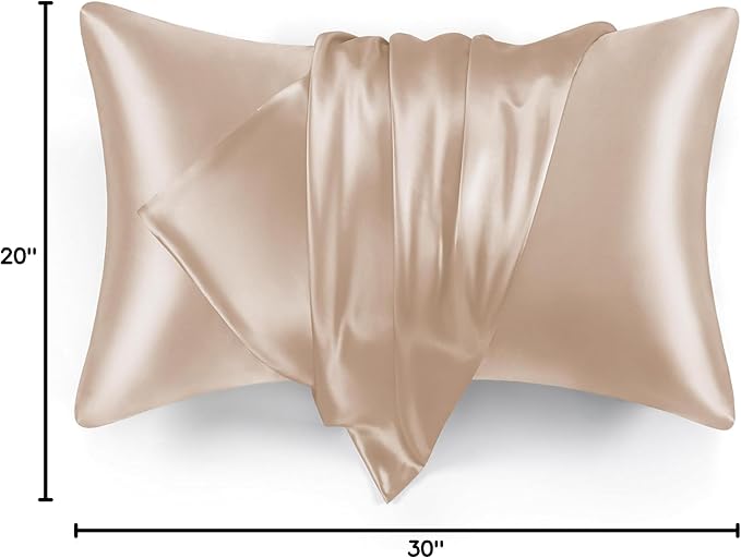 Love's cabin Satin Pillowcase Set of 2 Queen Size 20x30, Cooling Pillow Covers - Image 8