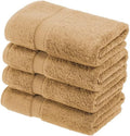 SUPERIOR Egyptian Cotton Pile Hand Towel Set of 4, Ultra Soft Luxury Towels by SUPERIOR