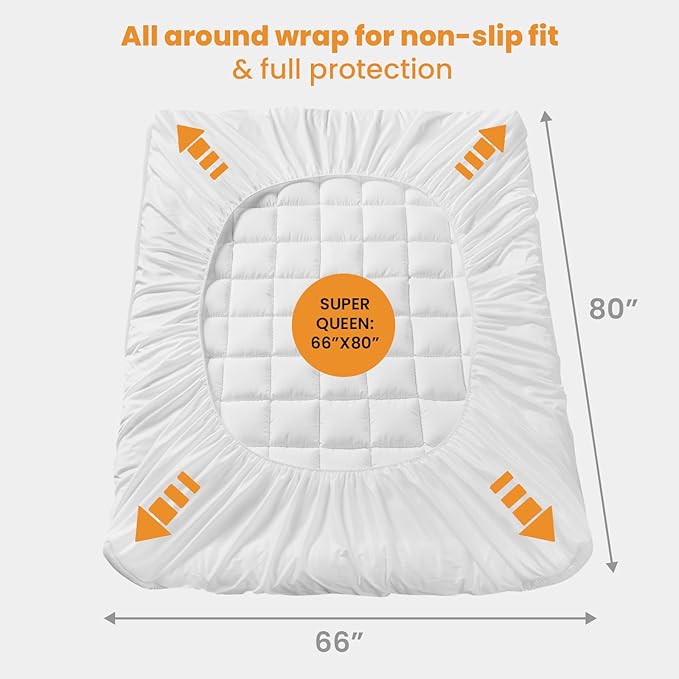 MATBEBY Olympic Super Queen Size Mattress Pad - Image 5