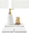 Fast Water Absorption Sink Organizer Tray Set, Faucet Splash Guard by Homdiva